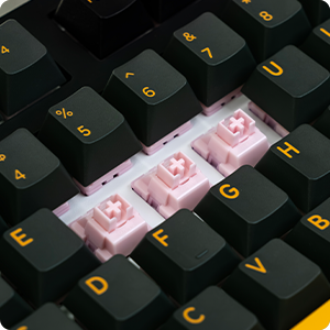 Hot Swappable with Akko Frost Pink