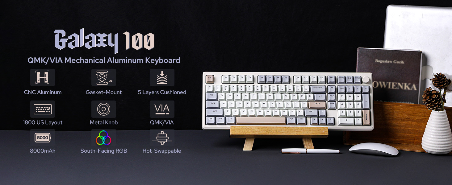 EPOMAKER Galaxy100 Mechanical Keyboard in Aluminum with VIA Support