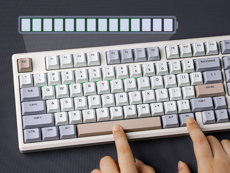 RGB Backlight, Battery Check & Indicator Lights